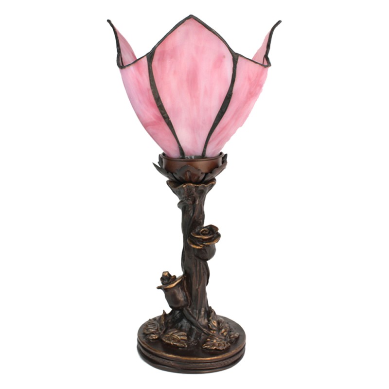 LumiLamp Table Lamp Tiffany 32 cm Pink Glass