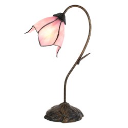 LumiLamp Lampada da tavolo Tiffany 48 cm Rosa Vetro