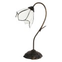 LumiLamp Lampe de table Tiffany 48 cm Blanc Verre