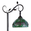 LumiLamp Tiffany Vloerlamp  152 cm Groen Bruin Kunststof Glas Rond