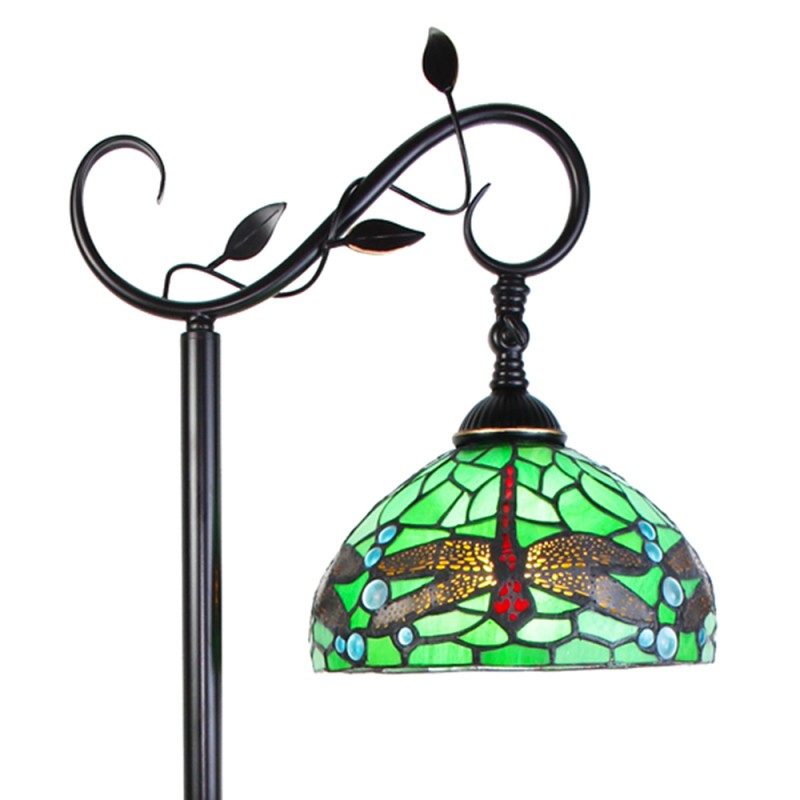 LumiLamp Tiffany Vloerlamp  152 cm Groen Bruin Kunststof Glas Rond