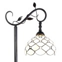 LumiLamp Lampadaire Tiffany 152 cm Marron Beige Verre