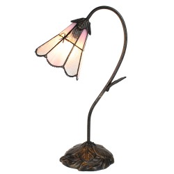 LumiLamp Table Lamp Tiffany 48 cm Brown Pink Glass