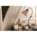 LumiLamp Lampe de table Tiffany 48 cm Marron Rose Verre