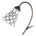 LumiLamp Lampada da tavolo Tiffany 48 cm Marrone Bianco  Vetro