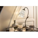 LumiLamp Lampada da tavolo Tiffany 48 cm Marrone Bianco  Vetro