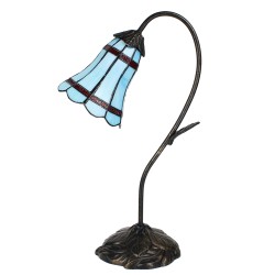 LumiLamp Lampada da tavolo Tiffany 48 cm Blu Vetro