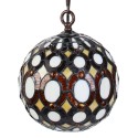 LumiLamp Pendant Lamp Tiffany Ø 20x116 cm Yellow Metal Glass Round