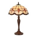 LumiLamp Table Lamp Tiffany Ø 35x53 cm Beige Glass