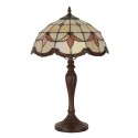 LumiLamp Table Lamp Tiffany Ø 35x53 cm Beige Glass