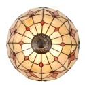 LumiLamp Table Lamp Tiffany Ø 35x53 cm Beige Glass