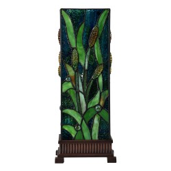 LumiLamp Lampe de table Tiffany 18x18x45 cm Vert Verre