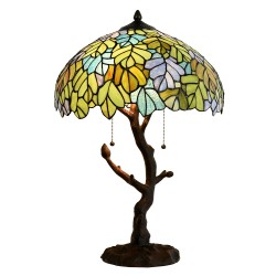 LumiLamp Lampada da tavolo Tiffany Ø 40x60 cm Verde Vetro