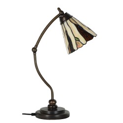 LumiLamp Table Lamp Tiffany Ø 27x51 cm Beige Glass