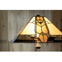 LumiLamp Tiffany Tischlampe 80 cm Beige Glas