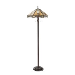 LumiLamp Tiffany Vloerlamp  Ø 40x61 cm Beige Glas