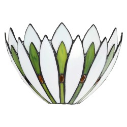 LumiLamp Wall Light Tiffany 30x15x18 cm White Green Glass