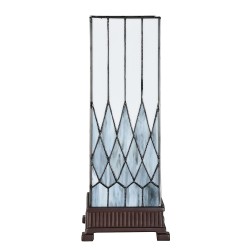 LumiLamp Tiffany Tischlampe 17x17x43 cm Grau Glas