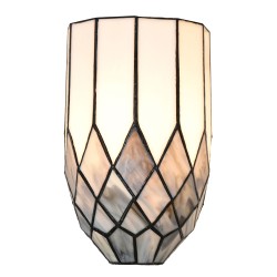 LumiLamp Wall Light Tiffany 18x27 cm Grey Glass