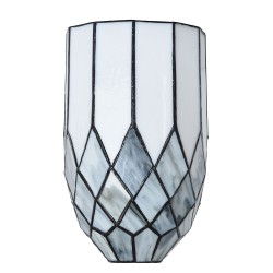 LumiLamp Wall Light Tiffany 18x27 cm Grey Glass