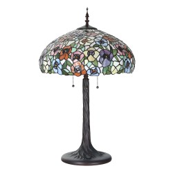 LumiLamp Lampe de table Tiffany Ø 46x72 cm Vert Verre