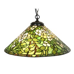 LumiLamp Lampes à suspension Tiffany Ø 50 cm Vert Verre