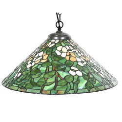 LumiLamp Lampes à suspension Tiffany Ø 50 cm Vert Verre