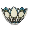 LumiLamp Wandlamp Tiffany  30x15x18 cm Beige Blauw Glas