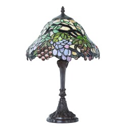 LumiLamp Lampe de table Tiffany Ø 30x48 cm  Vert Bleu Verre Fruit