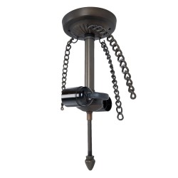 LumiLamp Suspension Tiffany 15x15x33 cm  Marron Fer