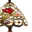 LumiLamp Table Lamp Tiffany Ø 32x47 cm  Beige Green Glass Rose