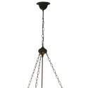 LumiLamp Suspension Tiffany 100 cm  Marron Fer