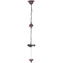 LumiLamp Suspension Tiffany 16x16x95 cm  Marron Fer