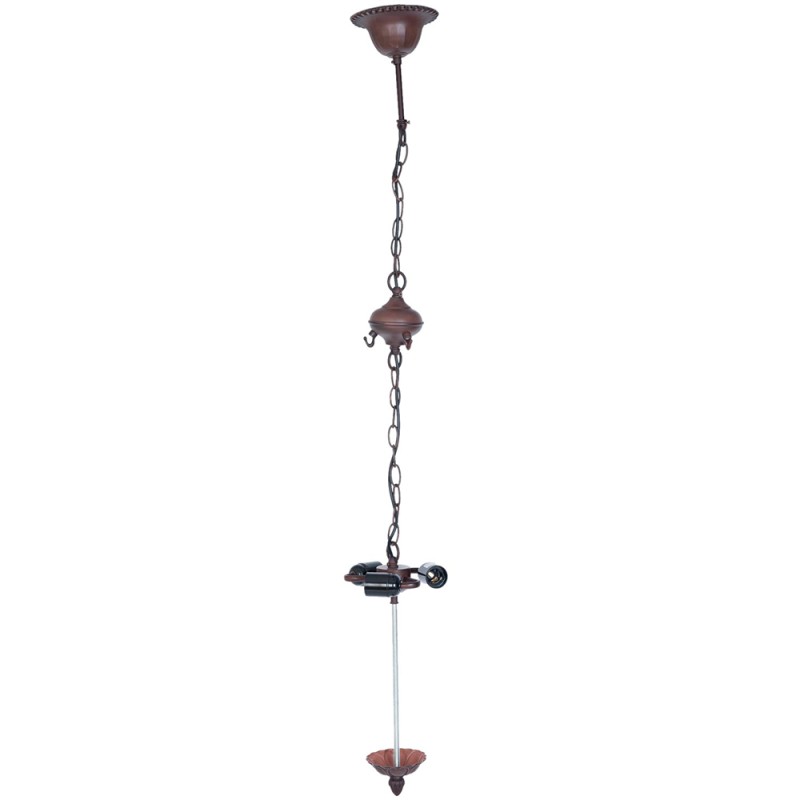 LumiLamp Suspension Tiffany 16x16x95 cm  Marron Fer