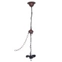 LumiLamp Suspension Tiffany 16x16x95 cm  Marron Fer