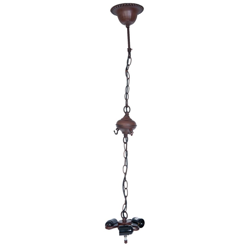 LumiLamp Suspension Tiffany 16x16x95 cm  Marron Fer