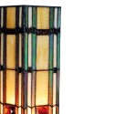 LumiLamp Tiffany Tafellamp  12x12x35 cm  Beige Groen Glas Rechthoek