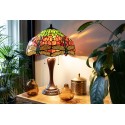 LumiLamp Lampshade Tiffany Ø 42x24 cm Red Green Glass Dragonfly