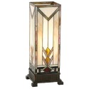 LumiLamp Lampada da tavolo Tiffany 18x18x45 cm  Beige Giallo Vetro Rettangolo