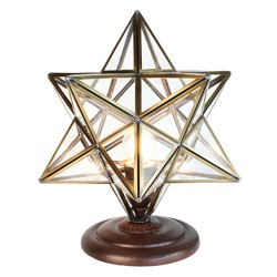 LumiLamp Desk Lamp Star 26x26x36 cm  Transparent Metal Glass