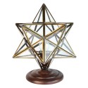 LumiLamp Desk Lamp Star 26x26x36 cm  Transparent Metal Glass