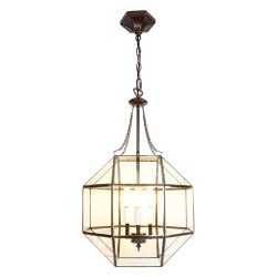 LumiLamp Pendant Lamp 40x40x190 cm  Transparent Metal Glass