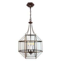 LumiLamp Pendant Lamp 40x40x190 cm  Transparent Metal Glass