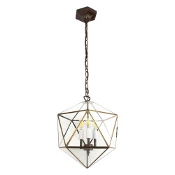 LumiLamp Pendant Lamp 30x30x160 cm  Transparent Metal Glass