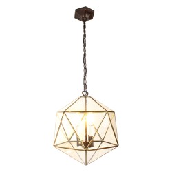 LumiLamp Lampes à suspension 35x35x140 cm Transparent Métal Verre