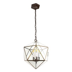 LumiLamp Hanglamp  40x40x175cm  Transparant Metaal Glas