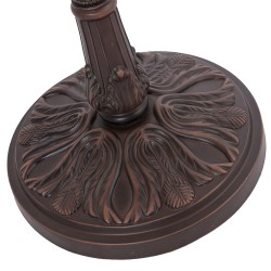 LumiLamp Pied de lampe lampadaire Tiffany Ø 31x164 cm  Marron Métal