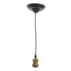 LumiLamp Pendant Light 150 cm  Gold colored Black Plastic