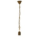 LumiLamp Kabelanhänger Tiffany 130 cm  Goldfarbig Eisen