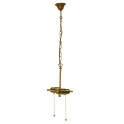 LumiLamp Suspension Tiffany 15x16x160 cm  Marron Fer